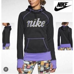 Nike Therma-Fit All Time Script Fleece Hoodie Size Large